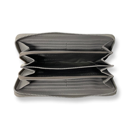 Petit Portefeuille en cuir véritable Gris, Carla