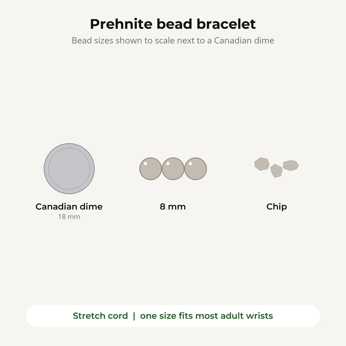 Prehnite Bead Bracelet