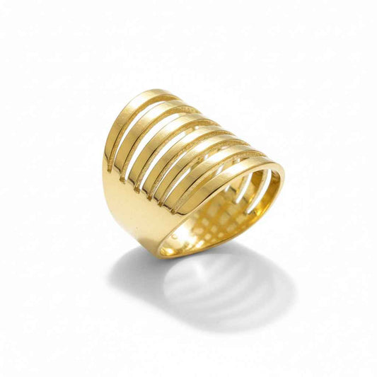Multi Strand Ring - Gold Stainless Steel