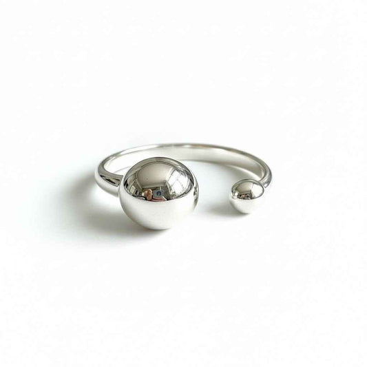 Open Ball Ring - Grey Stainless Steel