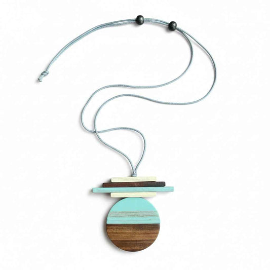 Wooden Geometric Shape Necklace