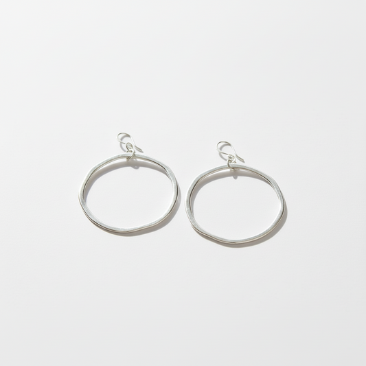 Hoop Earrings In Silver Plate