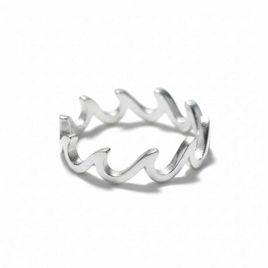 Wave Ring _ Silver Plate