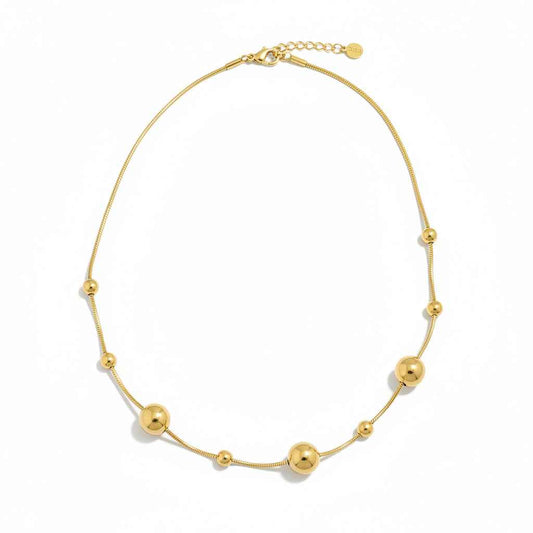 Multi Ball Necklace - Gold Stainless Steel