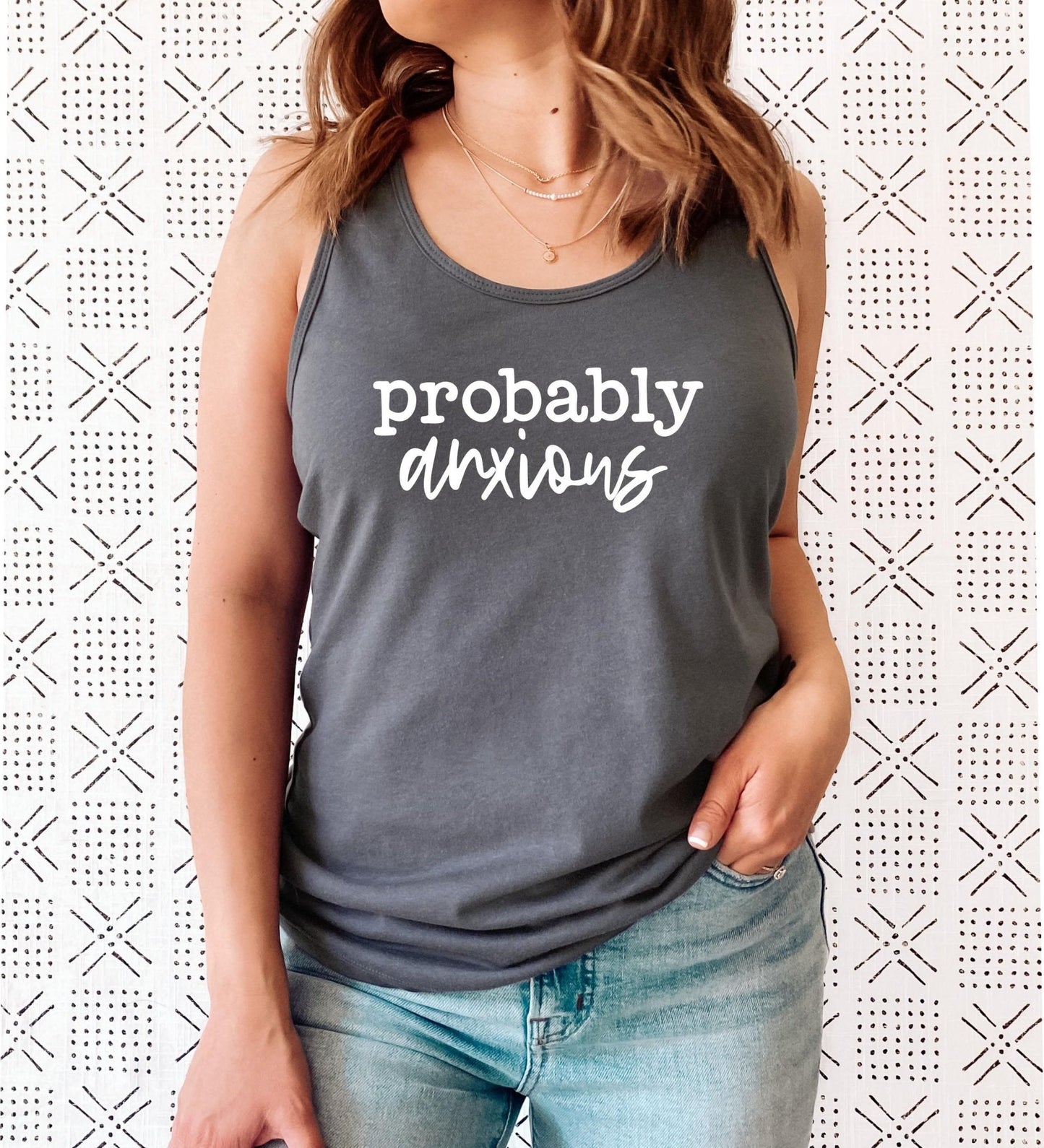 Probably Anxious Racerback Tank Top