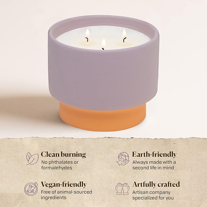 Color Block 16 oz Kerze – Violett + Vanille von Paddywax