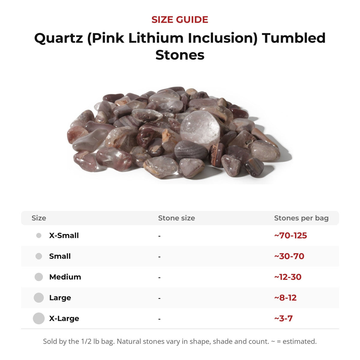 Quartz (Pink Lithium Inclusion) Tumbled Stones
