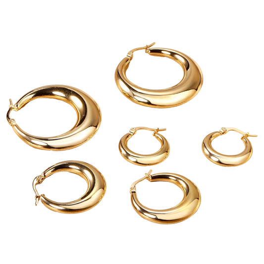 Minimalist Gold Circle Hoops