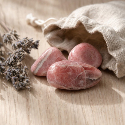 Rhodochrosite E Tumbled Stones #0 - 3 Pack