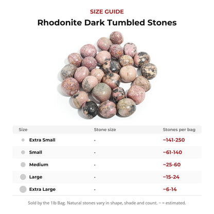 Rhodonite Dark Tumbled Stones