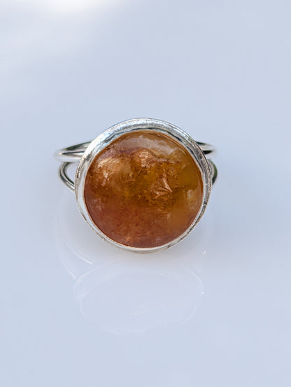 Forge Ring – Sterling Silver & Yellow Healer Amethyst sz 8