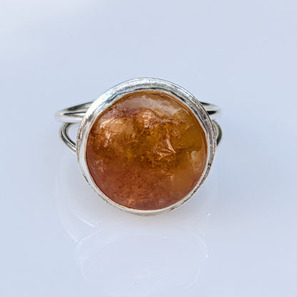 Forge Ring – Sterling Silver & Yellow Healer Amethyst sz 8