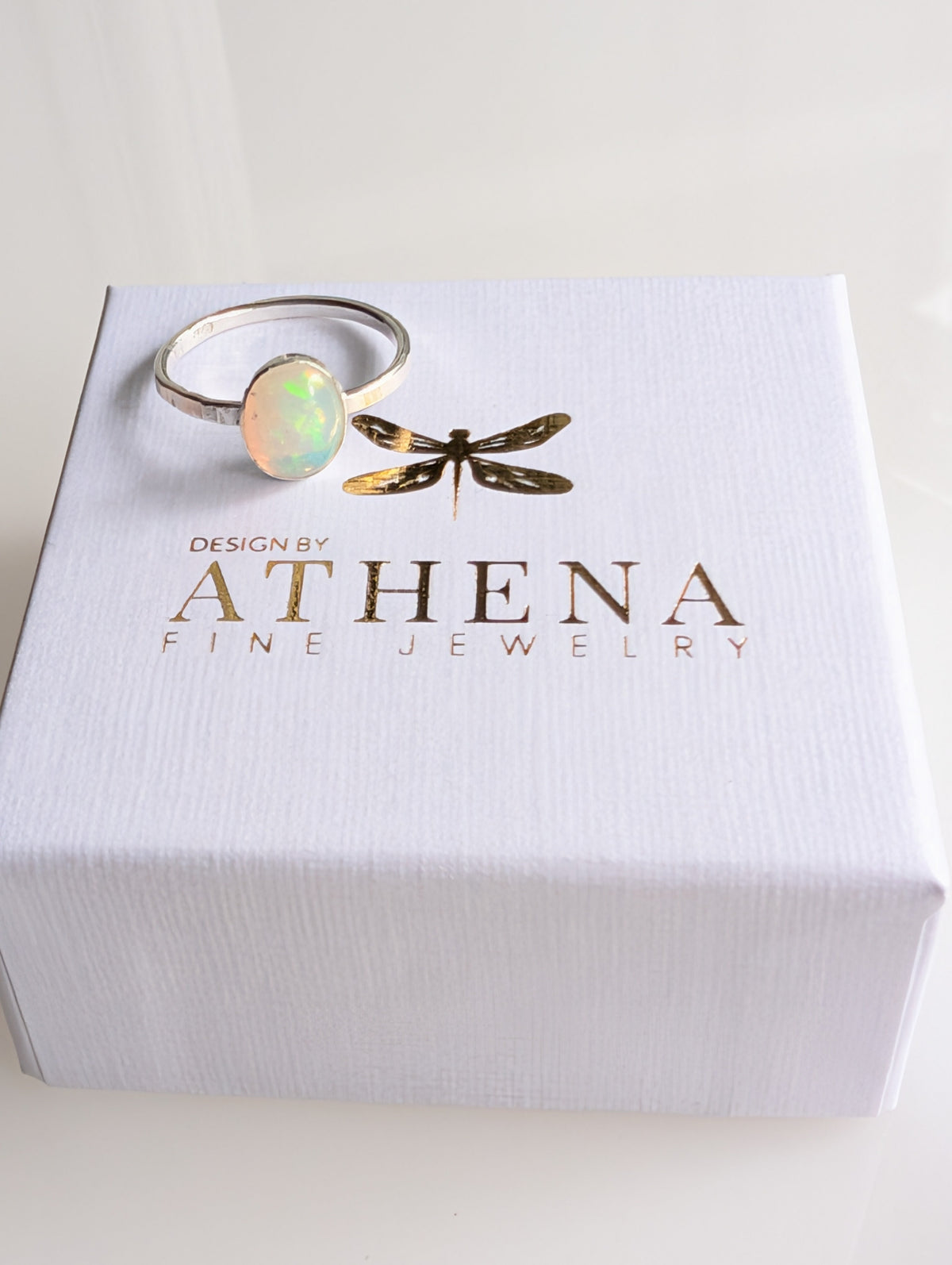 Fire Opal Ring in Sterling Silver – Handcrafted Oval Opal Ring
