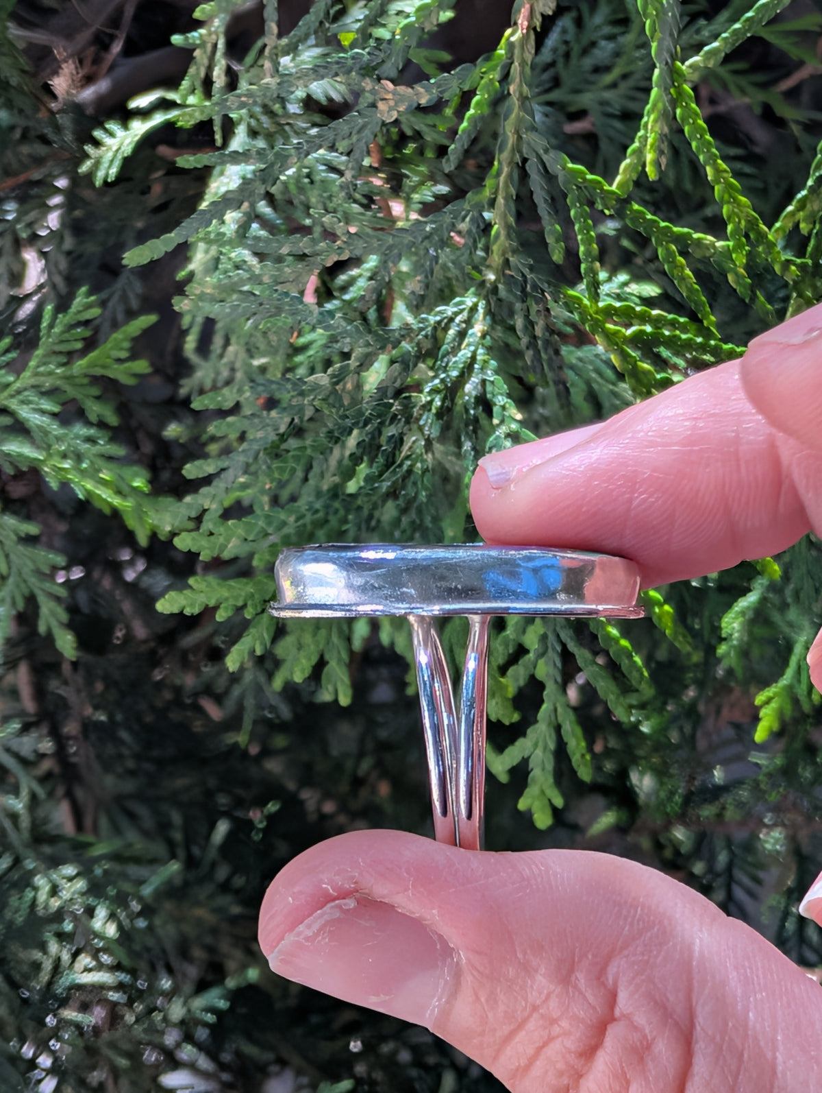 Tectonic Ring | One of a Kind | Argentium Silver | Size 7