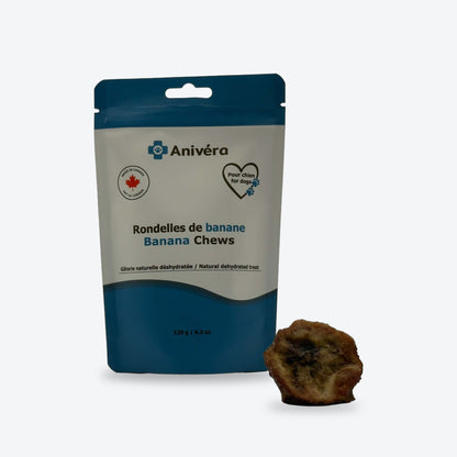 Rondelles de bananes séchées pour chien