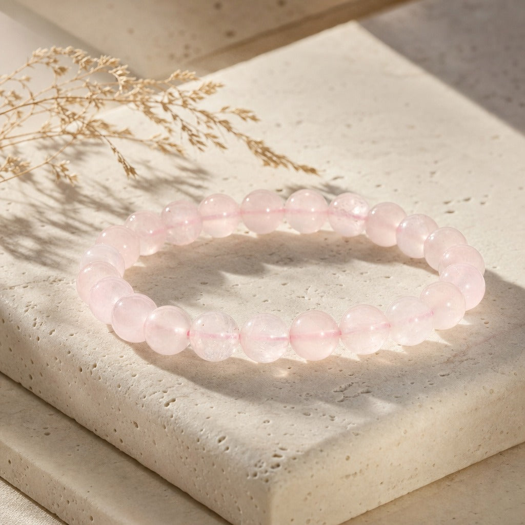 Rose Quartz Bead Bracelet