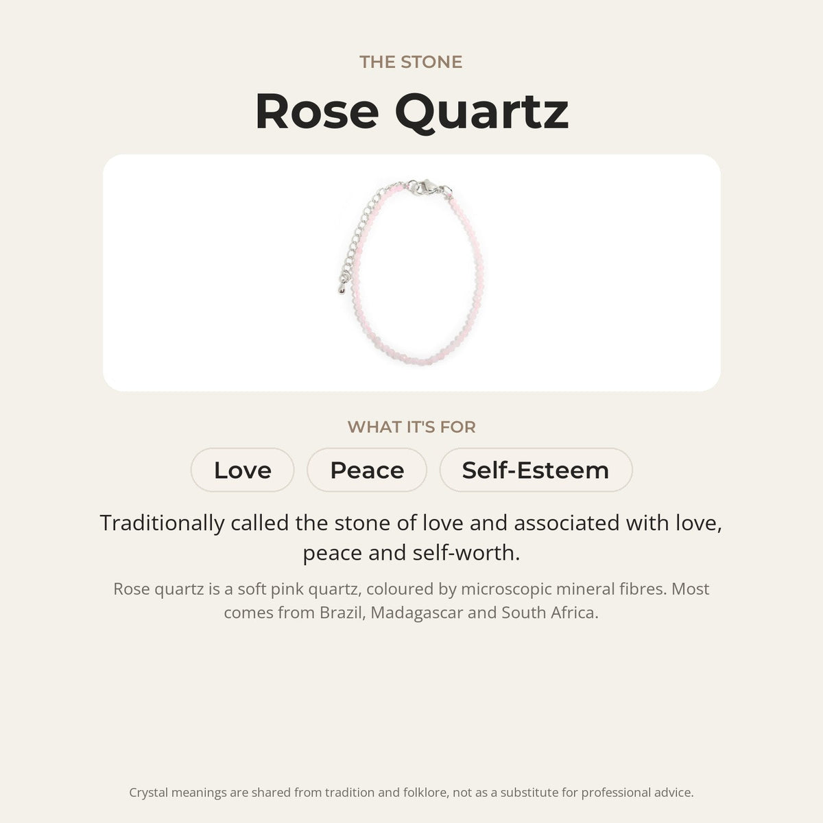 Rose Quartz Bracelet - 2-3mm