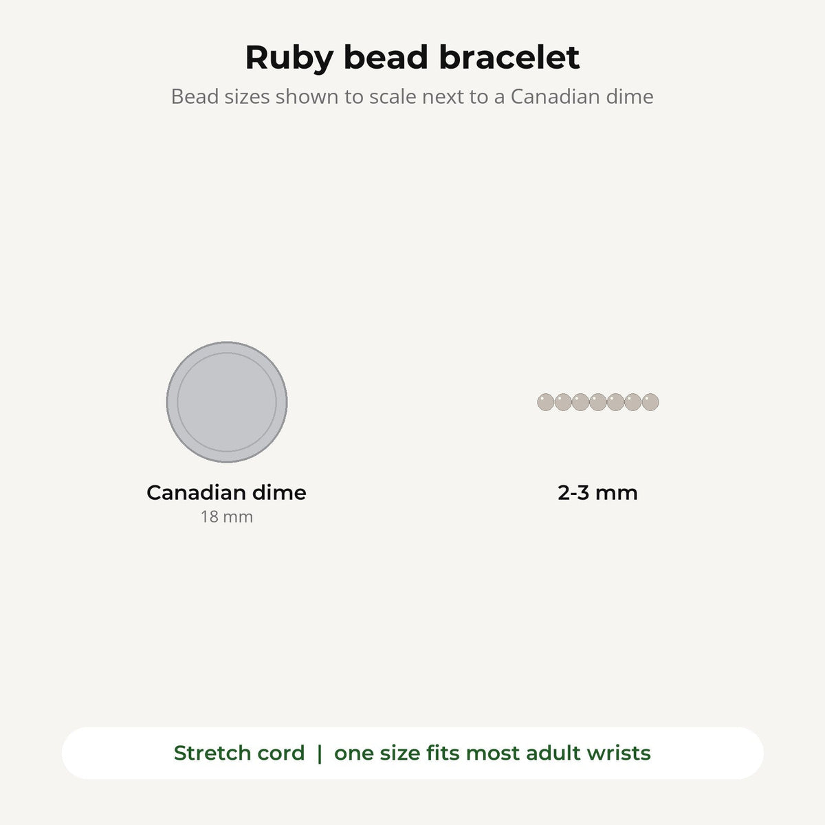 Ruby Bracelet - 2-3mm