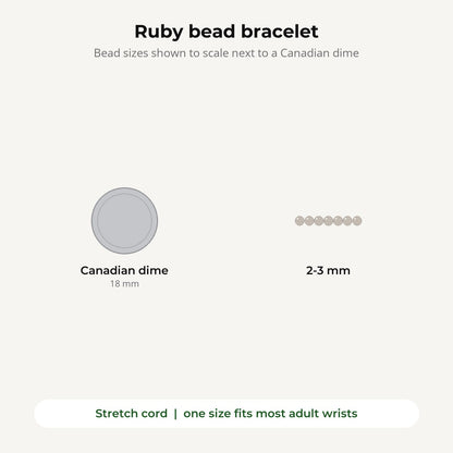 Ruby Bracelet - 2-3mm