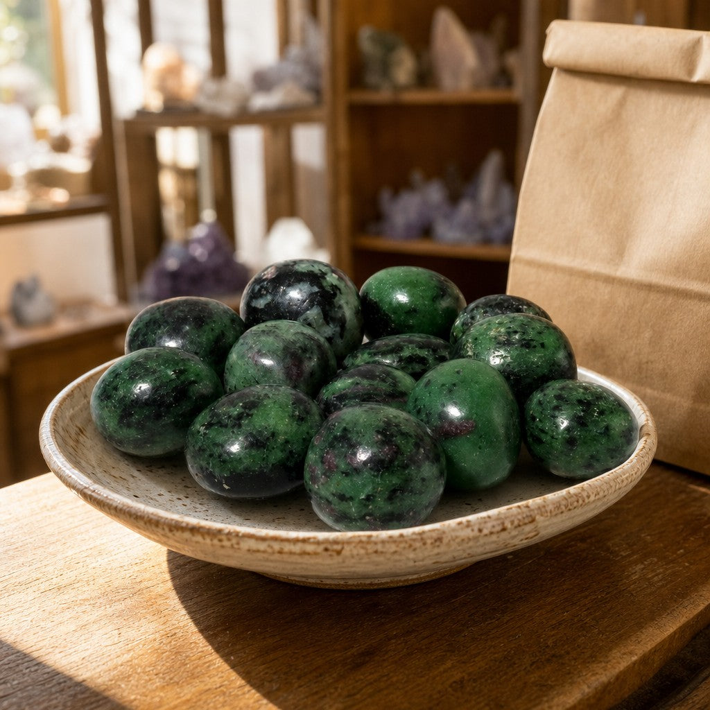 Ruby Zoisite Tumbled Stones