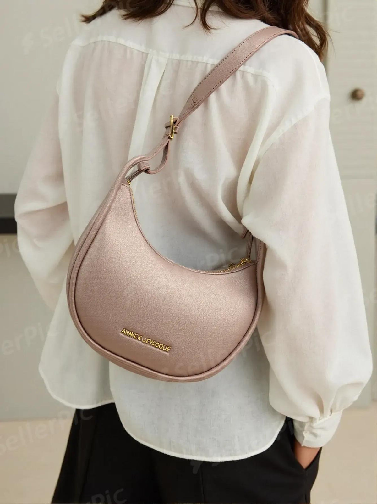 Sac à bandoulière rose platine - Sabrina