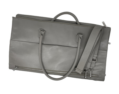 Grand Sac de Voyage-Housse en Cuir Véritable Gris, Frederick
