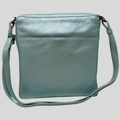 Sac à Bandoulière en cuir bleu céleste | Gisèle