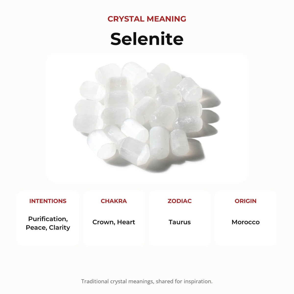Selenite Tumbled Stones - Hand Polished