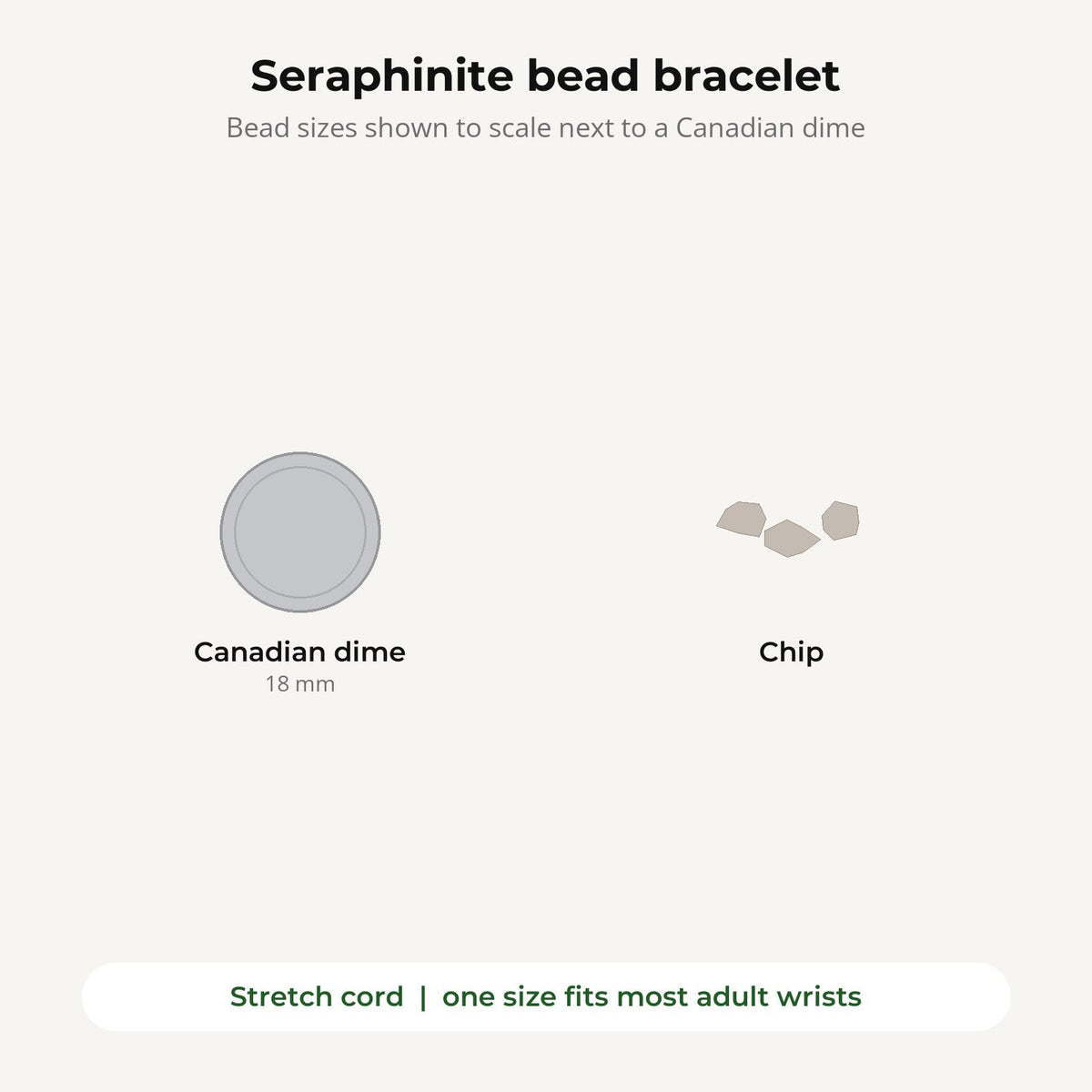 Seraphinite Chip Bead Bracelet