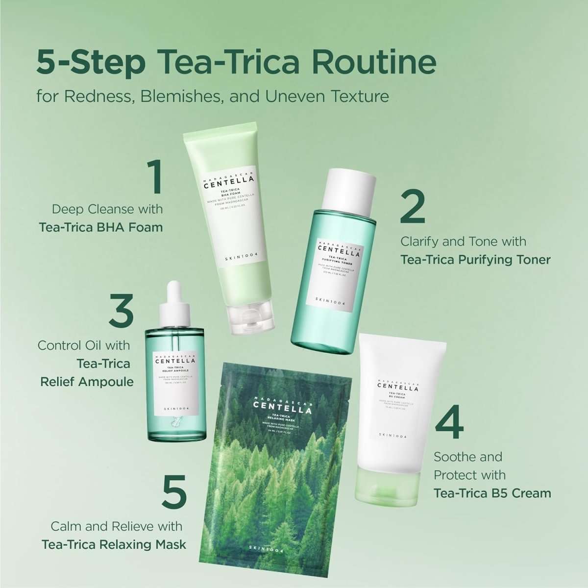 SKIN1004 Madagascar Centella Tea-Trica BHA Foam 125ml