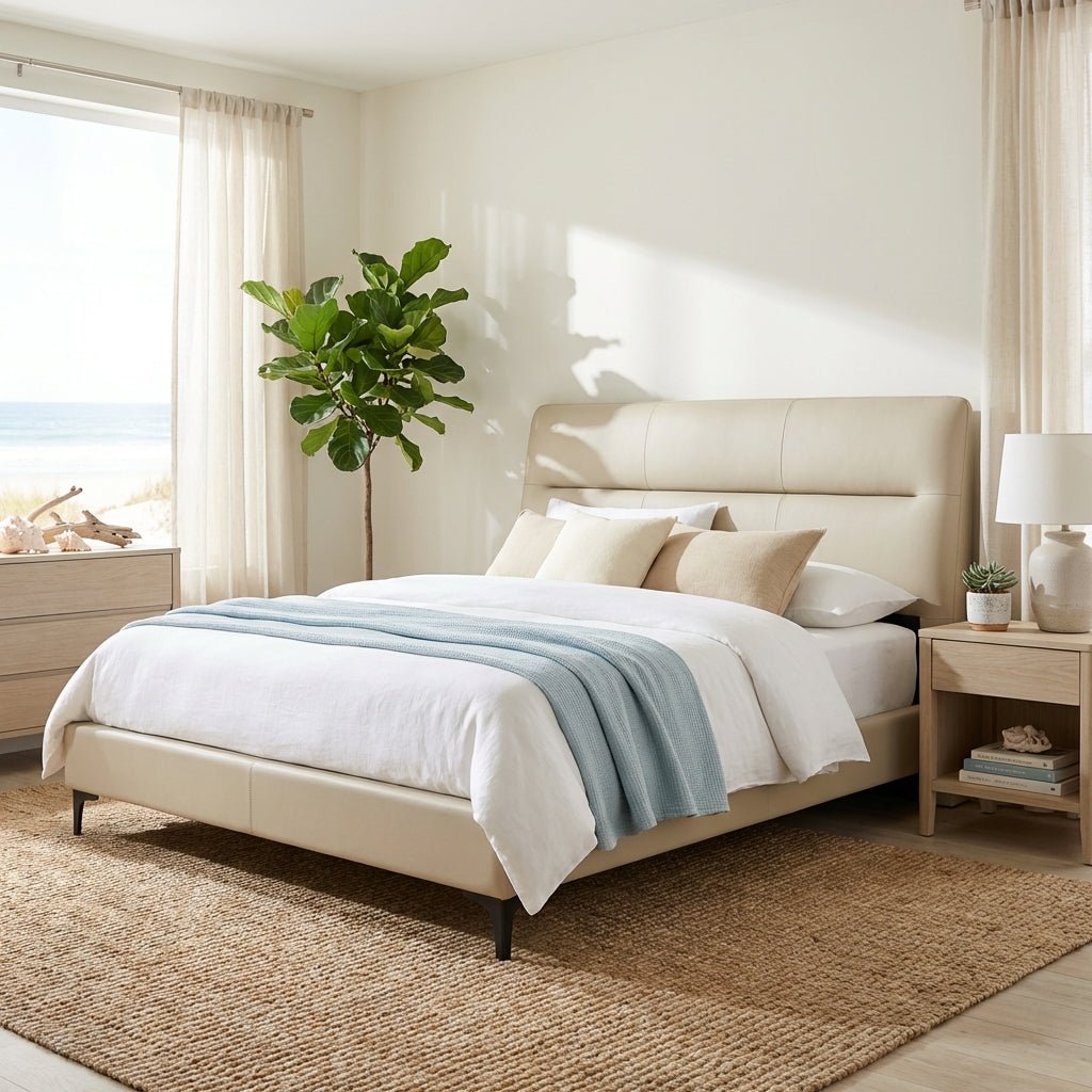 Haven Premium Faux Leather Platform Bed