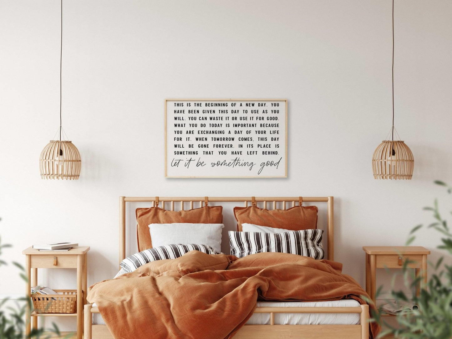 Dies ist der Beginn eines neuen Tages Holzschild