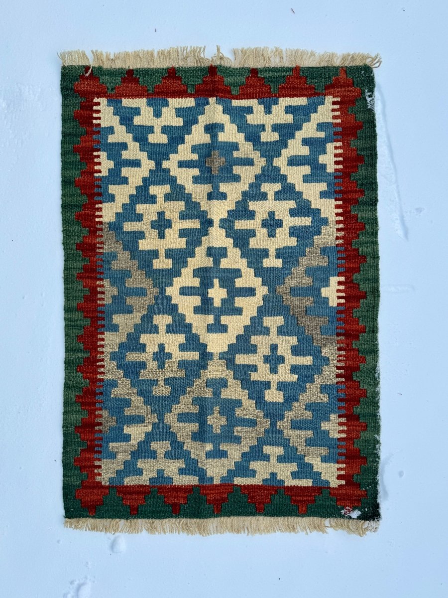 Kleiner persischer Qashqai Kelim | 61 x 89 cm