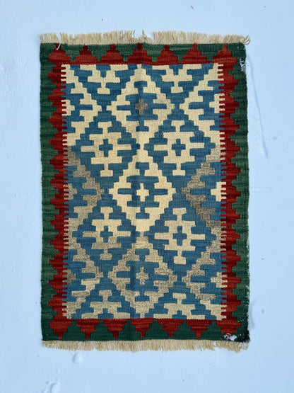 Kleiner persischer Qashqai Kelim | 61 x 89 cm