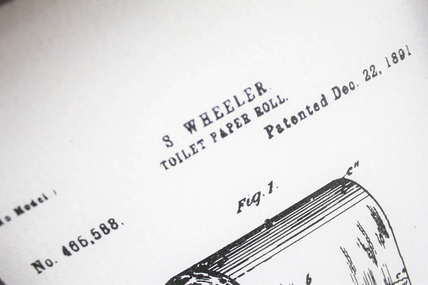 Toilettenpapier-Patent Holzschild
