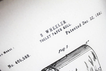 Toilettenpapier-Patent Holzschild