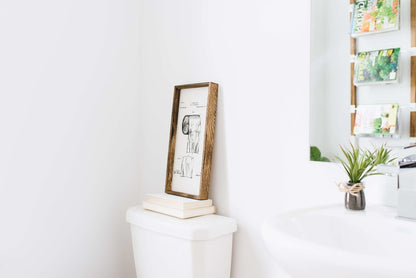 Toilettenpapier-Patent Holzschild