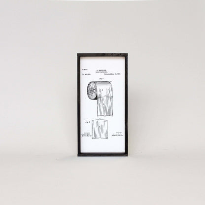 Toilettenpapier-Patent Holzschild