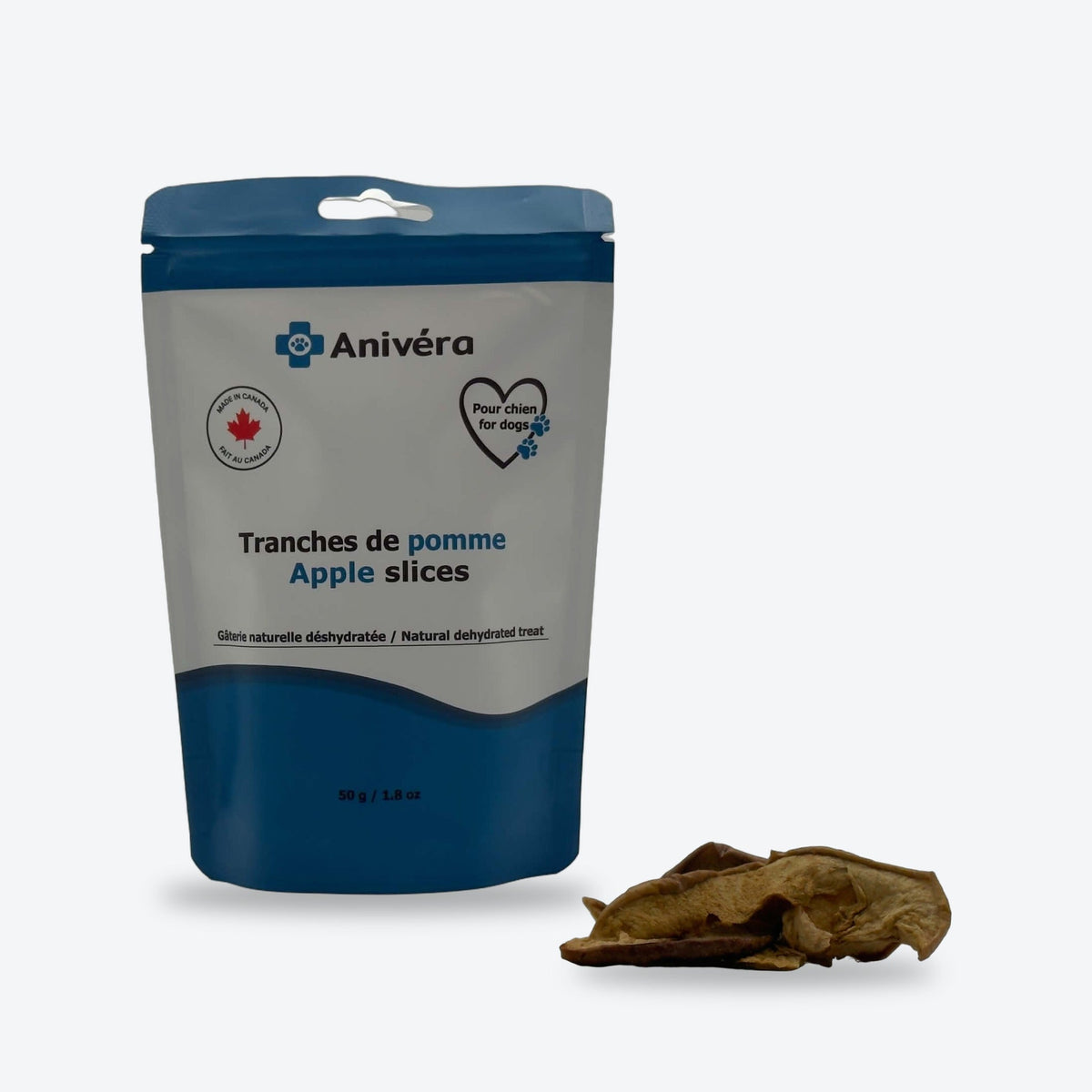 Tranches de pomme séchées pour chien