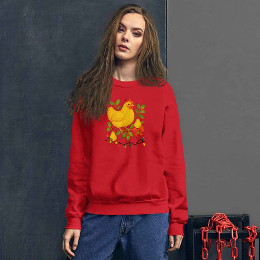 Chickmas Oprington in a Pear Tree Unisex Premium Sweatshirt