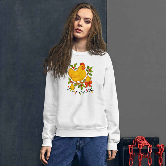 Chickmas Oprington in a Pear Tree Unisex Premium Sweatshirt