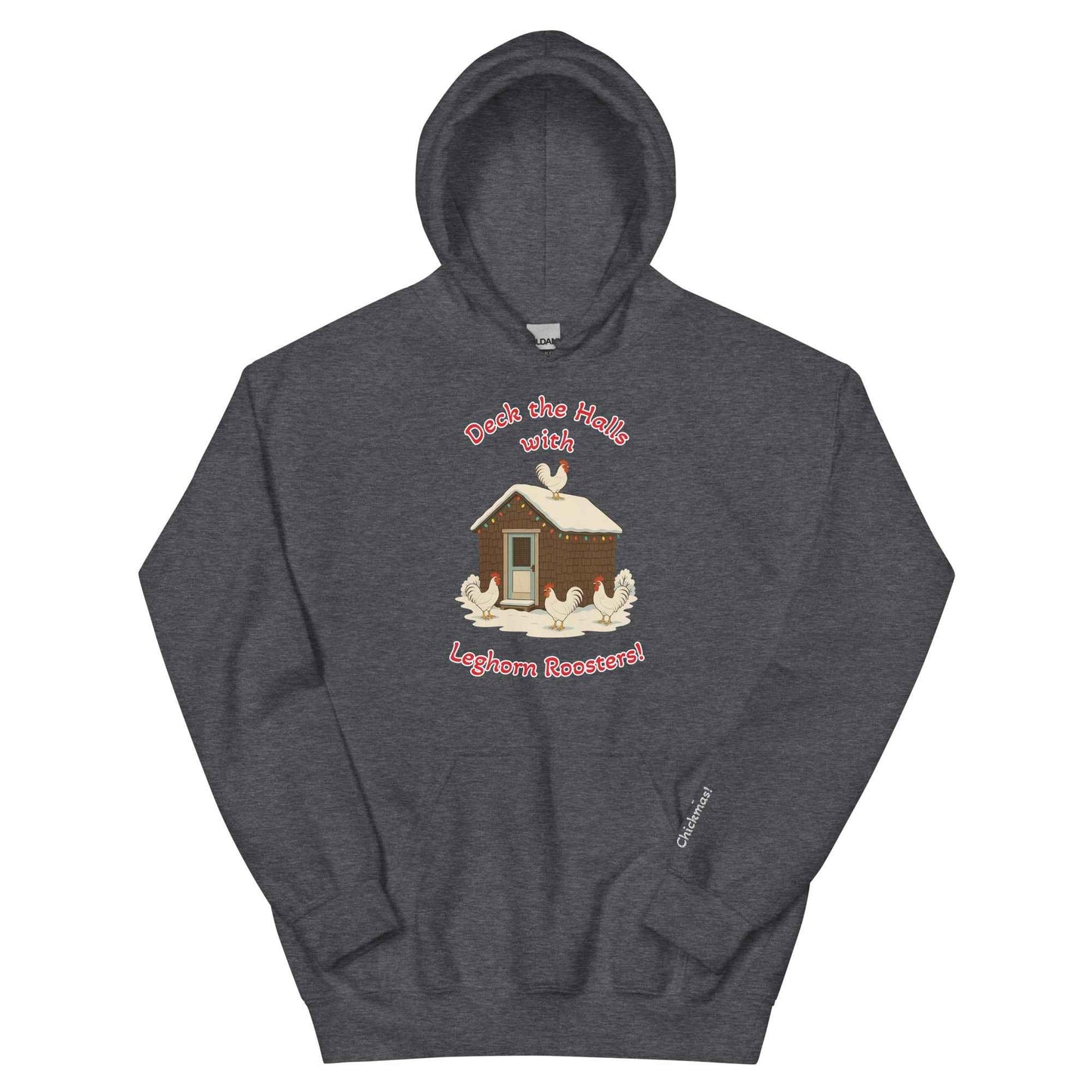 Chickmas Deck the Leghorn (words) Bunny Hug Unisex (hoodie)