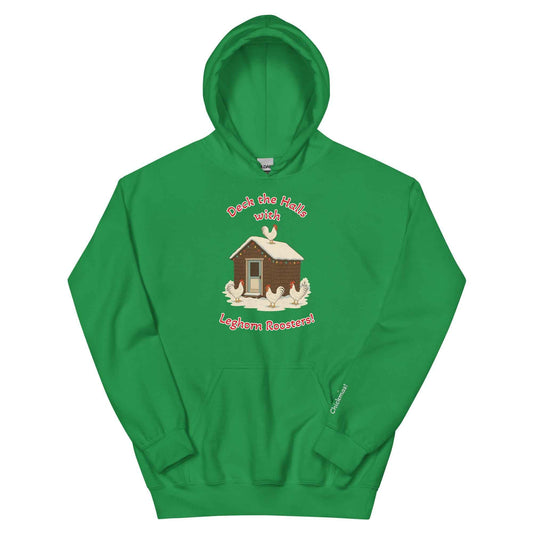 Chickmas Deck the Leghorn (words) Bunny Hug Unisex (hoodie)