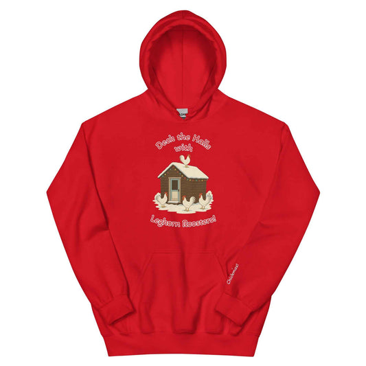Chickmas Deck the Leghorn (words) Bunny Hug Unisex (hoodie)