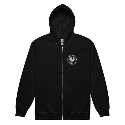 Chickasaurous Battle Unisex heavy blend zip bunny hug (hoodie)