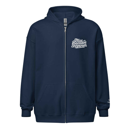 Retro Chickens Against Fascism Unisex heavy blend zip Bunny Hug (Hoodie)