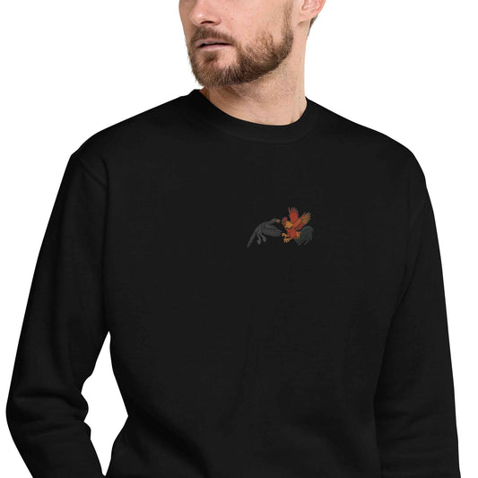 Chickasaurous Battle Unisex Premium Sweatshirt