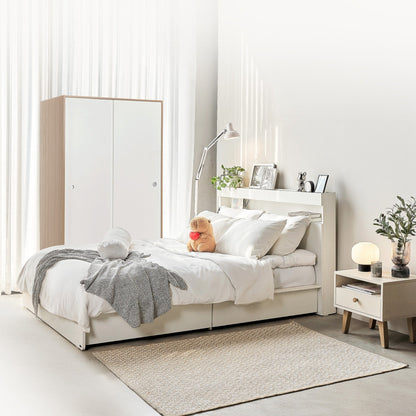 Vienna Bedroom Set: Storage Bed & Sliding Wardrobe Combo