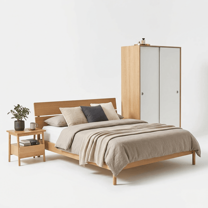 Vline Vienna Bedroom Combo: Sliding Wardrobe and Bed