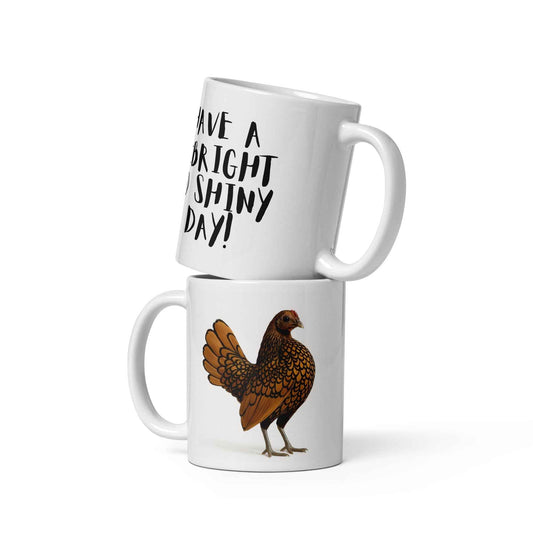 Golden Sebright White glossy mug